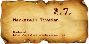 Markstein Tivadar névjegykártya