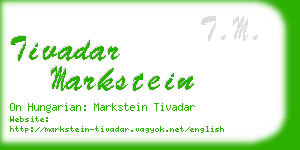 tivadar markstein business card